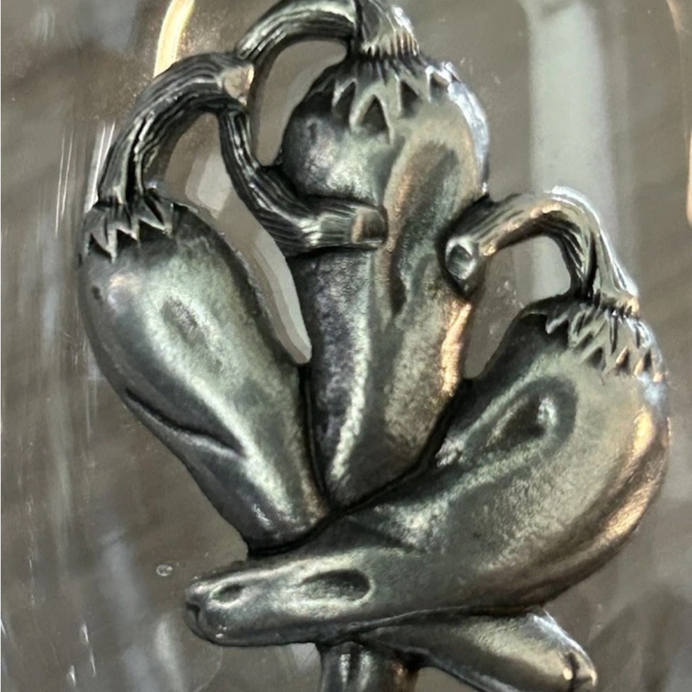 4 CINCO de MAYO Wine Glasses Pewter Chili Pepper Accent Southwestern 7.5” EC - Picture 2 of 5